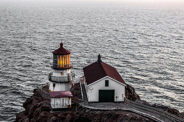 Point Reyes National Seashore Lighthouse at Sunset