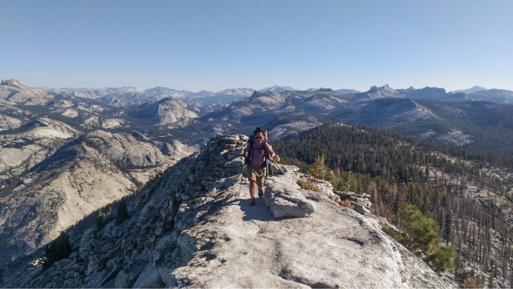 Oshie Magturo finishing up the JMT on Clouds Rest, Yosemite National Park, CA, the diversity dilemma in outdoor media