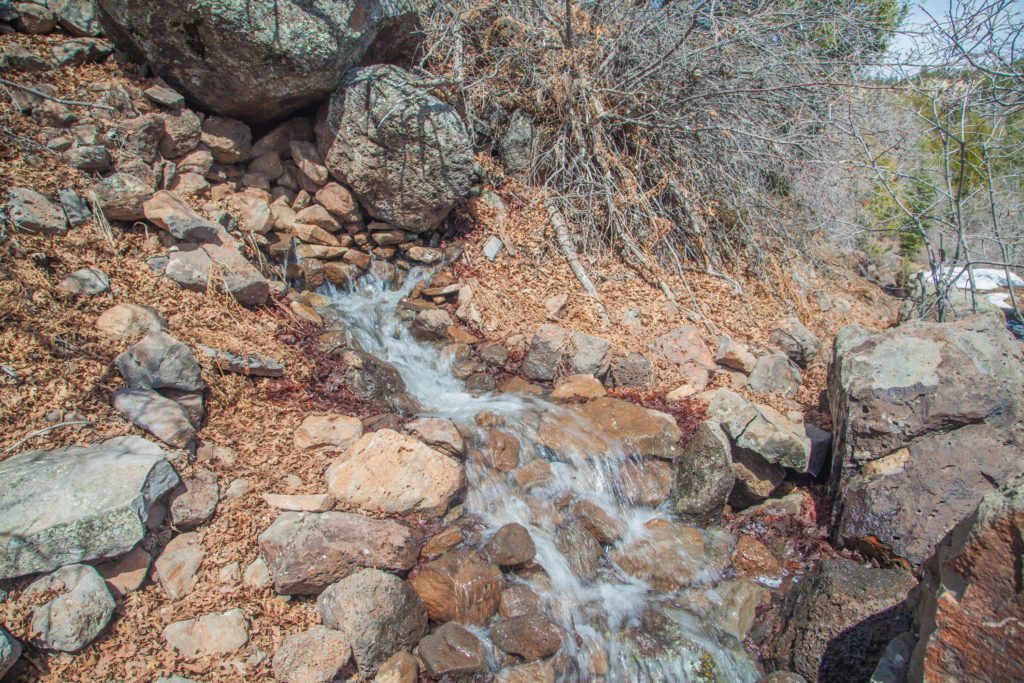 Water Sources along the Trans Zion Trail March Conditions 2017