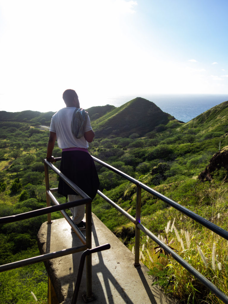 Hiking Diamond Head, Oahu, Hawaii