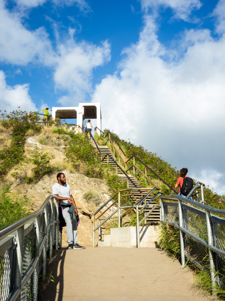 Hiking Diamond Head, Oahu, Hawaii