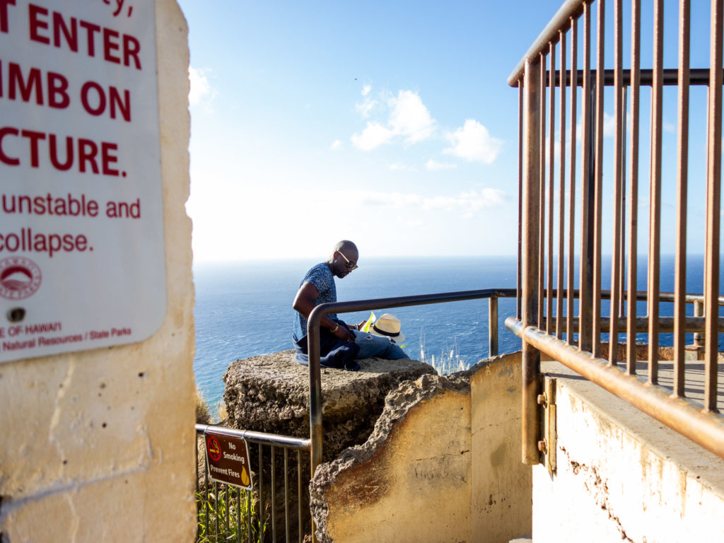 Hiking Diamond Head, Oahu, Hawaii