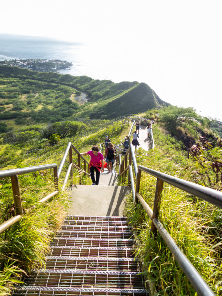 Hiking Diamond Head, Oahu, Hawaii