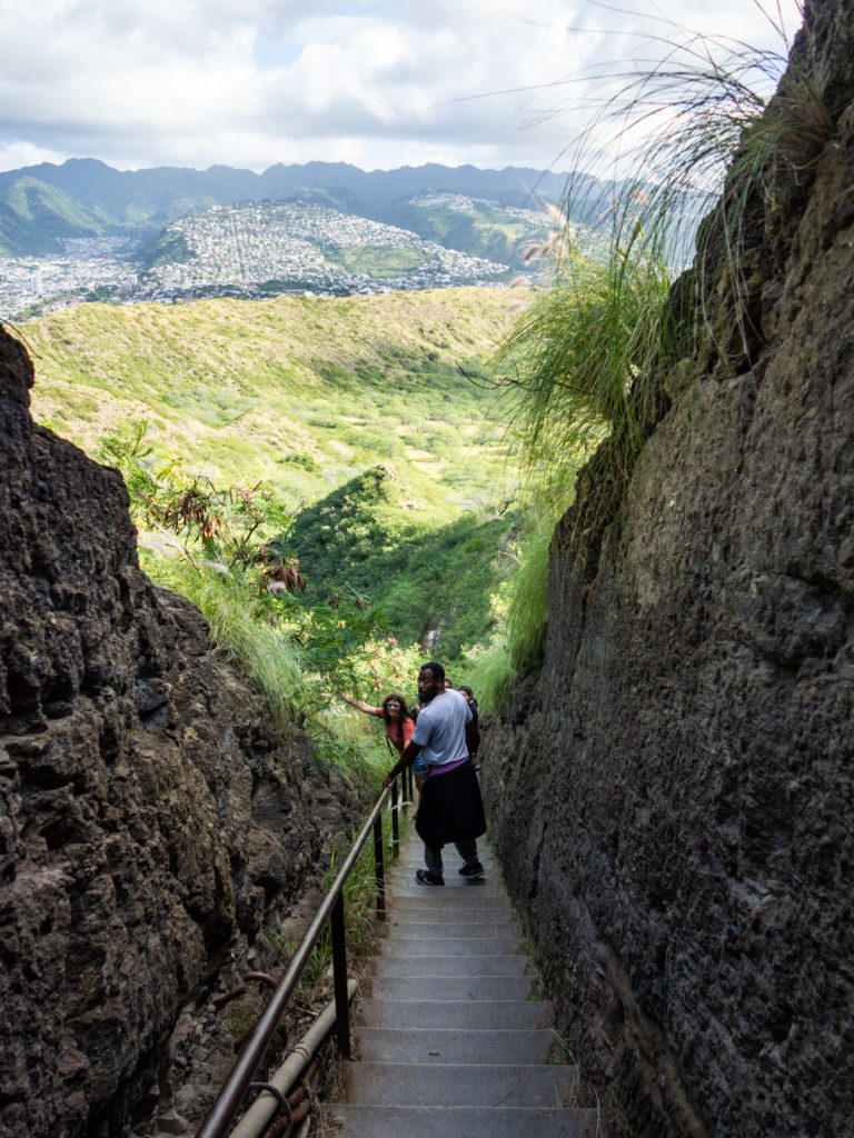 Hiking Diamond Head, Oahu, Hawaii